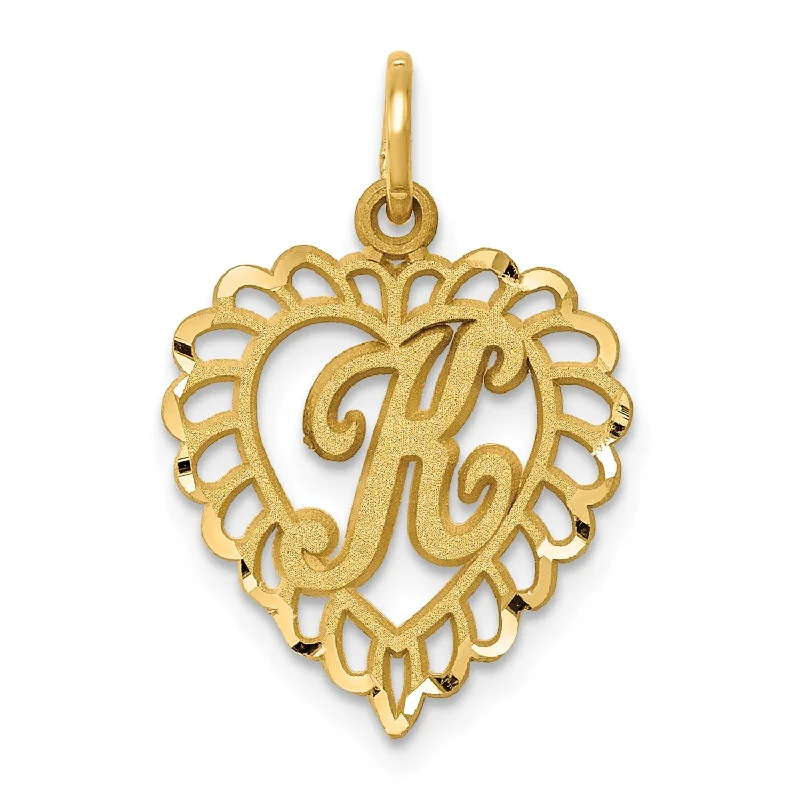 14k Initial K Charm