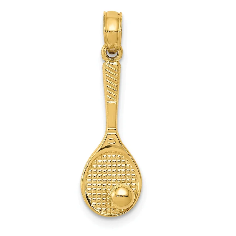 14k Tennis Racquet and Ball Charm