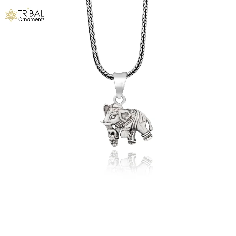 925 sterling silver amazing design small elephant pendant amazing exclusive divine pendant necklace gifting jewelry india ssp1581