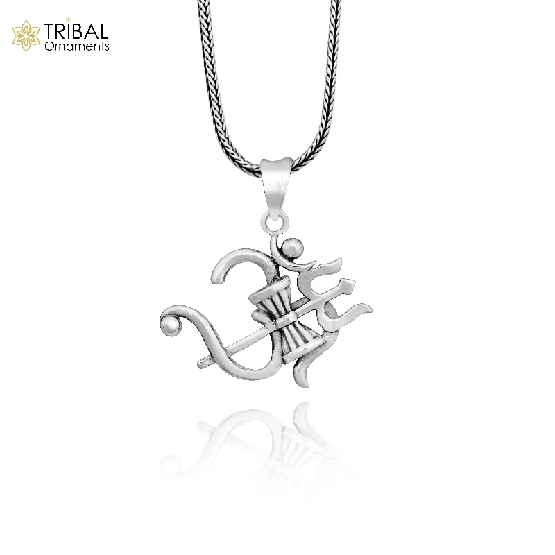 925 sterling silver customize vintage antique style Aum/ OM with trident Pendant, amazing design stunning pendant unisex gifting jewelry ssp555