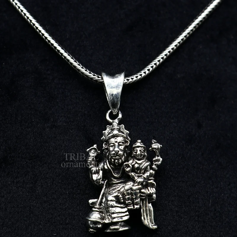 925 sterling silver handmade divine Vishnu with Laxmi (narsimha)pendant, amazing stylish unisex pendant personalized jewelry ssp1564