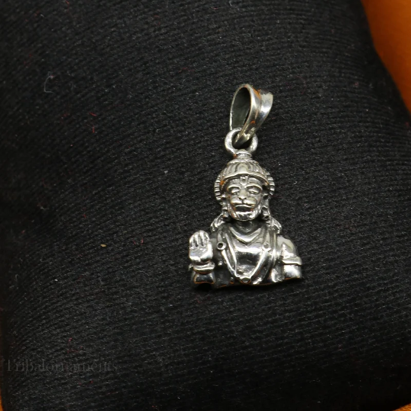 925 sterling silver handmade Hindu god Lord Hanuman pendant, amazing designer fabulous pendant unisex gifting jewelry ssp950