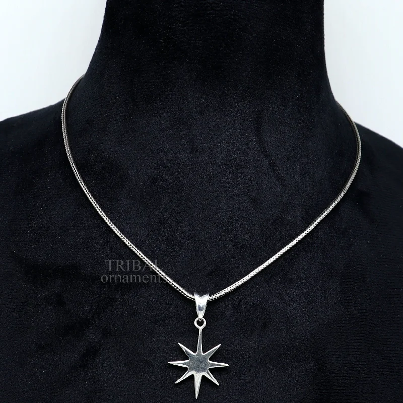 925 sterling silver handmade star pendant, best gifting unisex pendant locket, plain silver pendant elegant pendant jewelry ssp1670