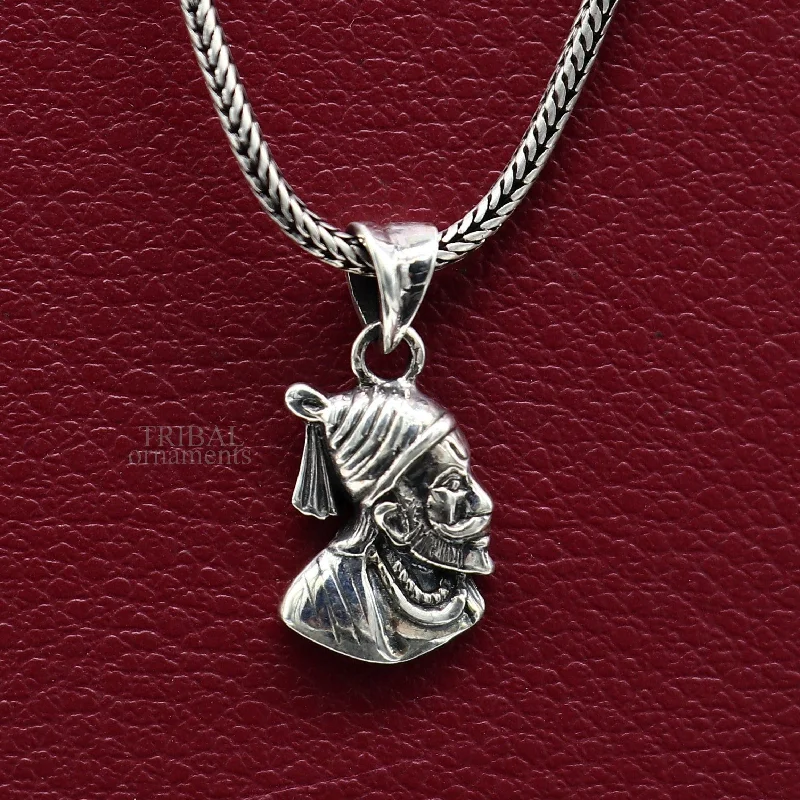 925 sterling silver Maratha king Shivaji pendant, best gifting Royal pendant king shivaji design solid pendant unisex jewelry ssp1430