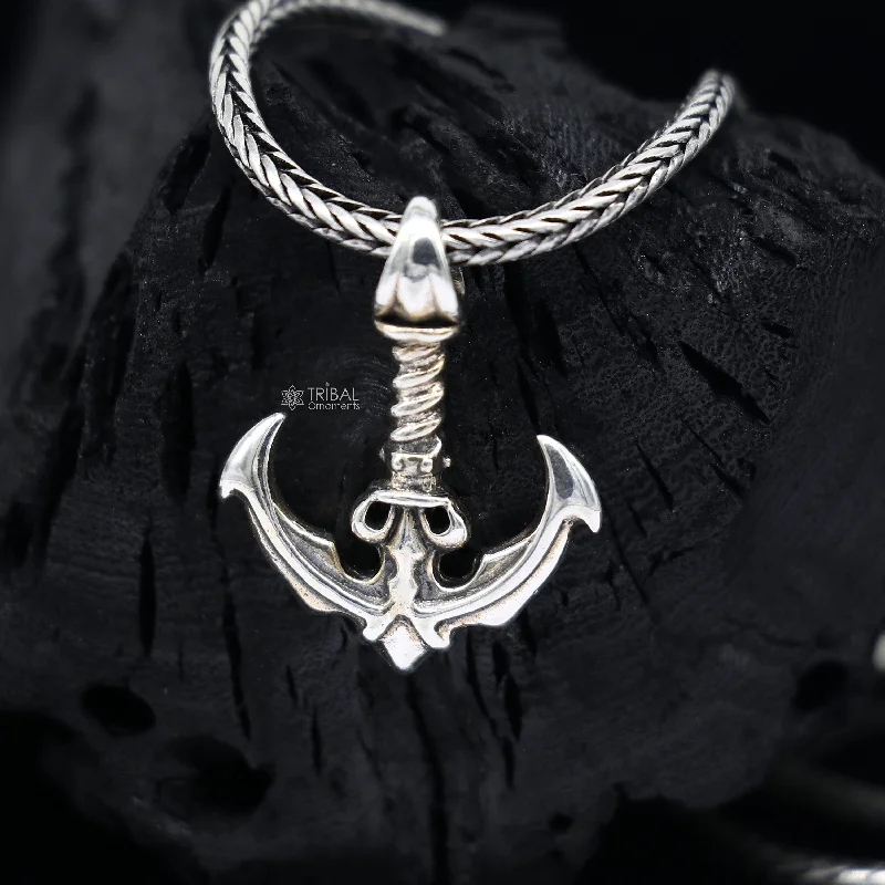 925 sterling silver unique design Anchor Sailor pendant wheat chain necklace locket best gifting jewelry Nsp714