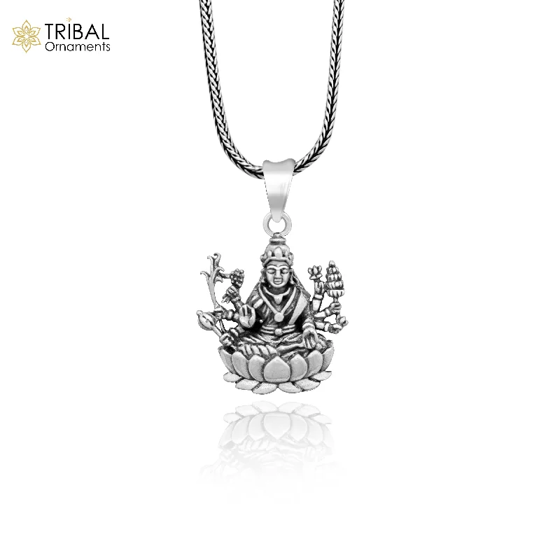 925 sterling silver unique design Goddess Laxmi mataji pendant, goddess pendant locket personalized jewelry tribal jewelry ssp539