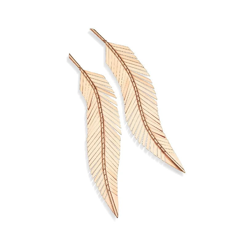 FEATHER Drop Earrings Large