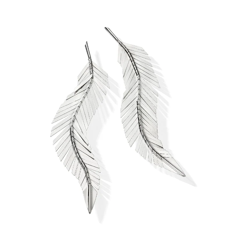 FEATHER Drop Earrings Large