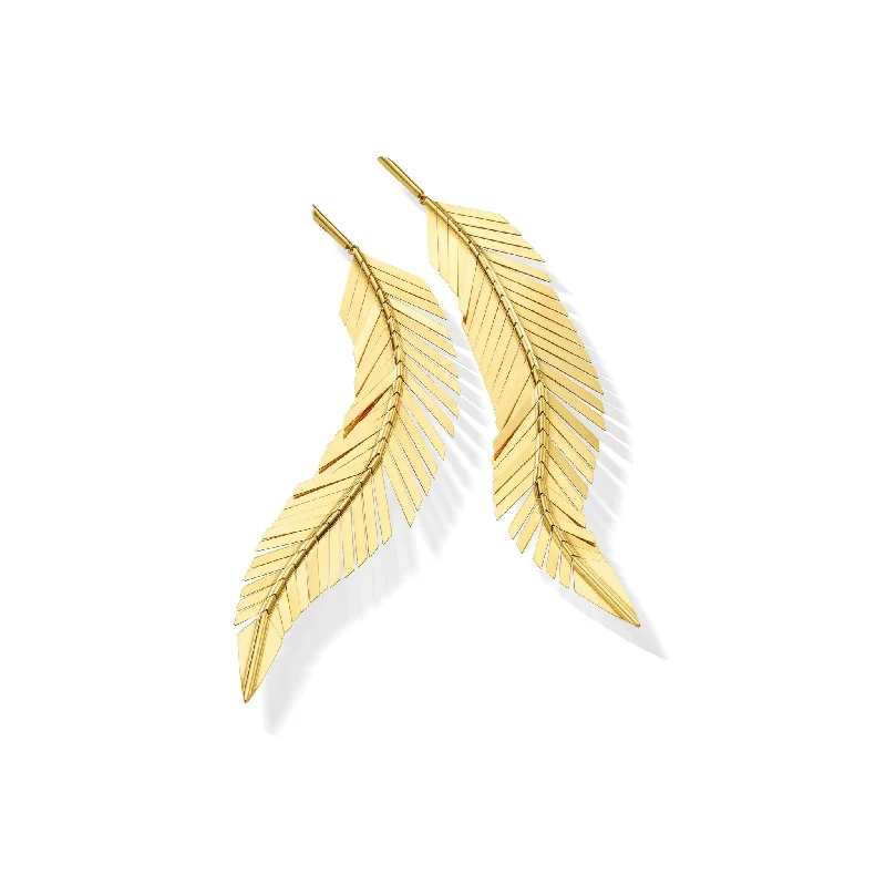 FEATHER Drop Earrings Large