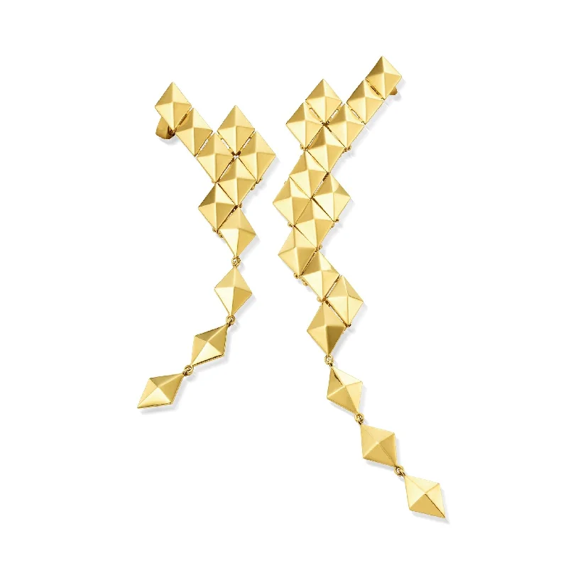 PYTHON Asymmetrical Drop Earrings