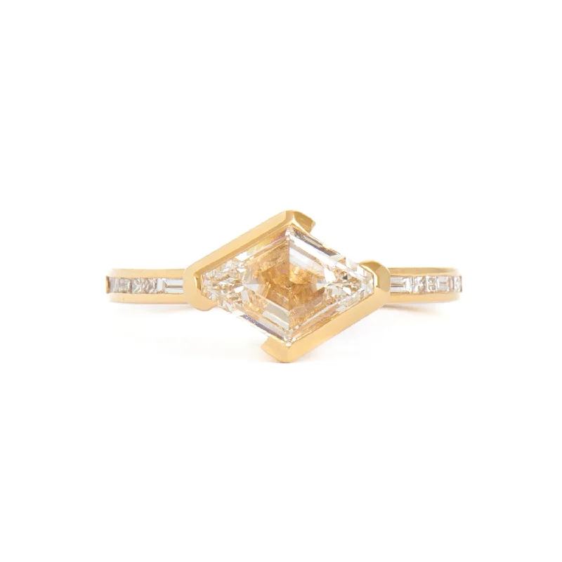 0.83 ct Lozenge Diamond Portico Ring