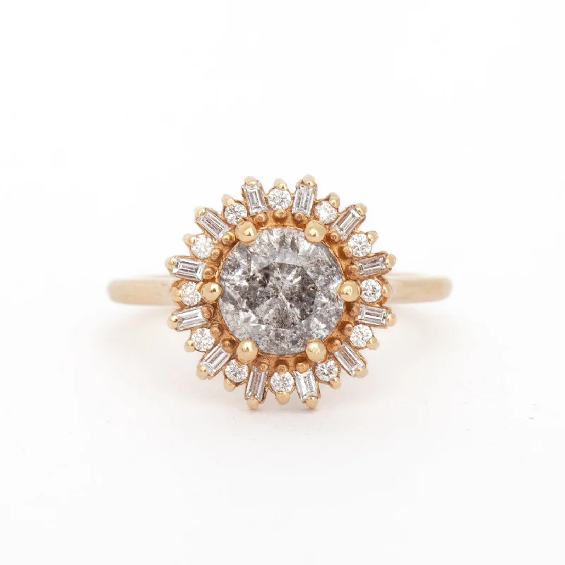 1.50 ct Salt & Pepper Diamond Arielle Ring