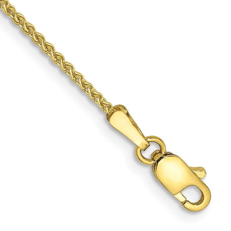 10KT Yellow Gold 10-inch 1.25MM Spiga Link Anklet