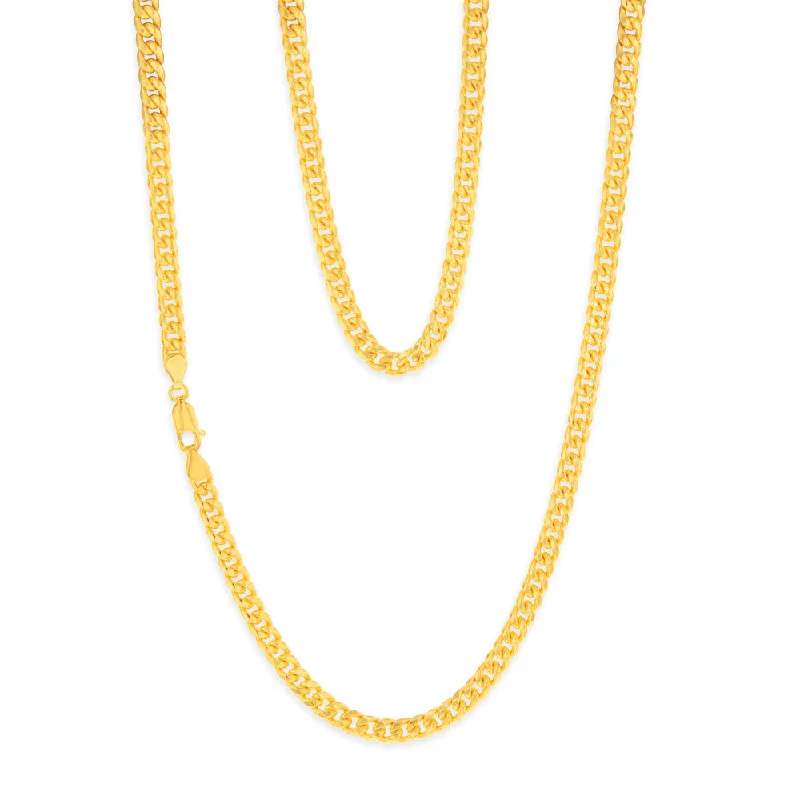 9ct Yellow Gold Silverfilled 120 Gauge 55cm Chain