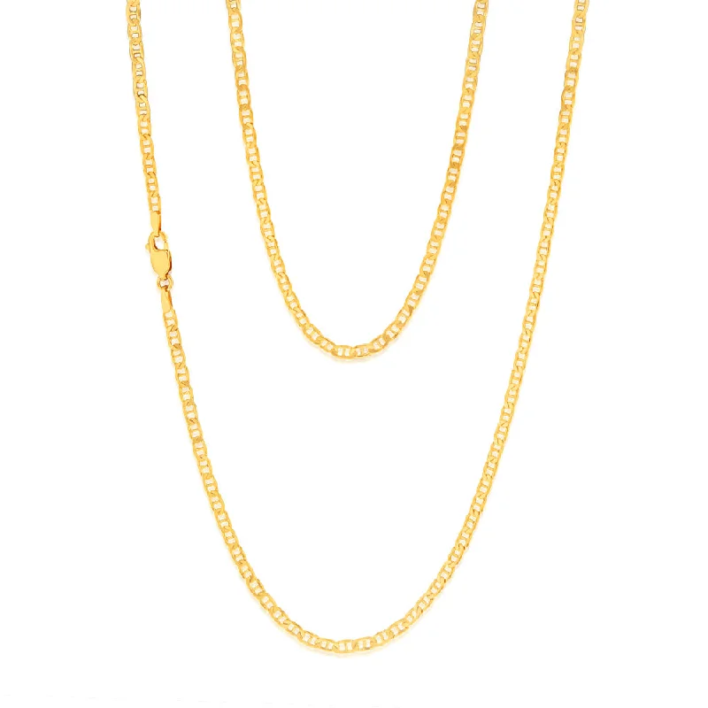 9ct Yellow Gold Silverfilled Anchor 80 Gauge 55cm Chain