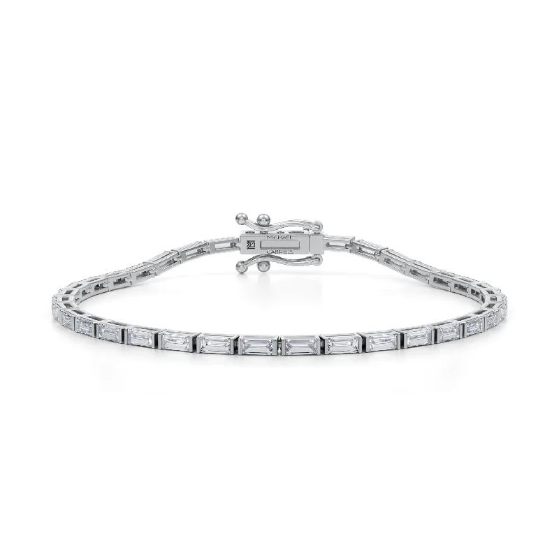 4 Carat Baugette Tennis Bracelet