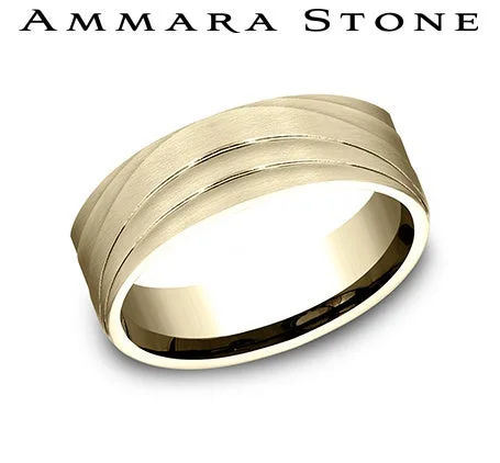 Benchmark Yellow Gold Men's Wedding Band