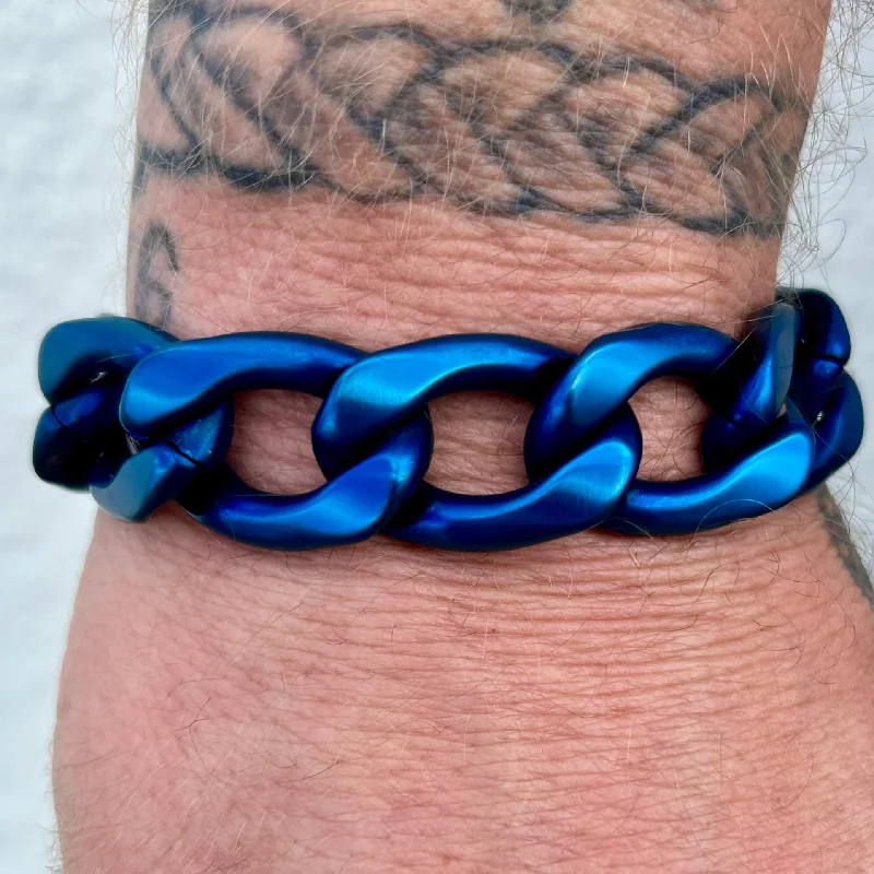 Bracelet Cuban - 3/4" Key West - Blue - CB18