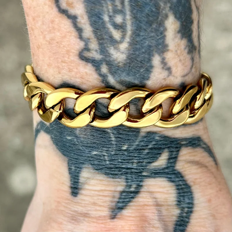 Bracelet Cuban - 3/8" Havana - Gold - CB05