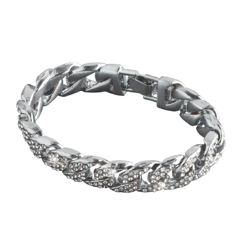 Logan Curb Rhodium Bracelet