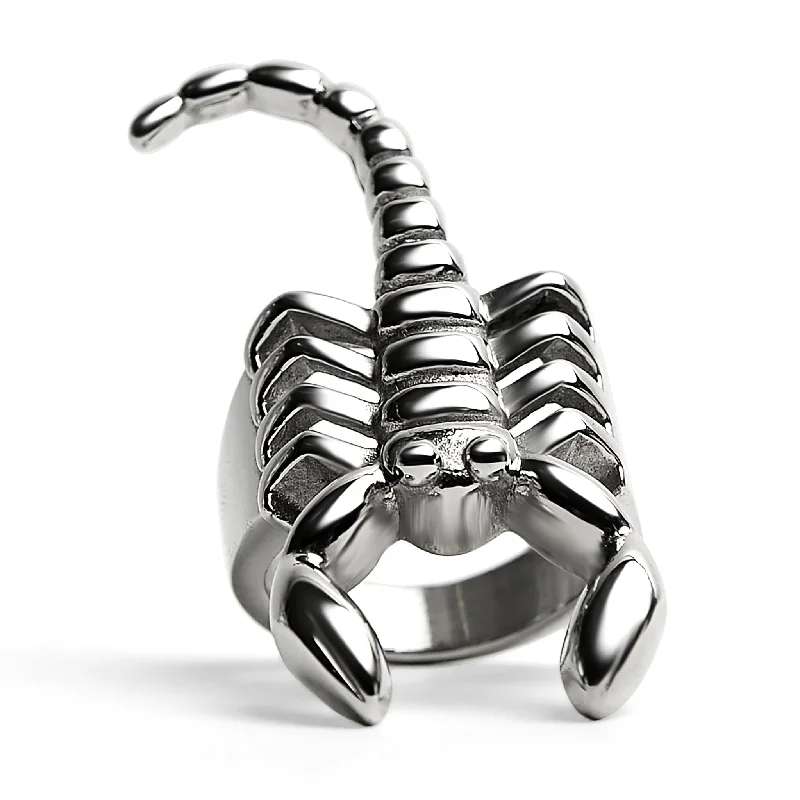 Stainless Steel PVD Coated Scorpion Men's Ring / SCR4100