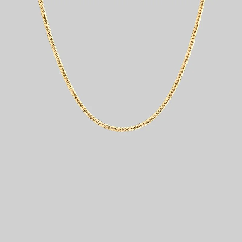 Fine Snake Chain Collar - Gold