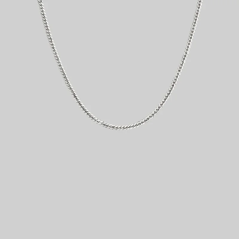 Fine Snake Chain Collar - Silver