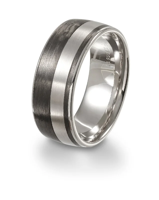 Furrer Jacot Palladium/Carbon Fiber Men's Wedding Band