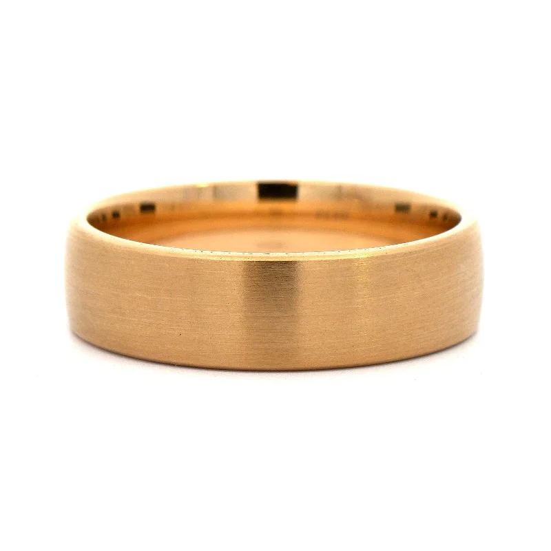 14K Yellow Gold Brushed Finish Band