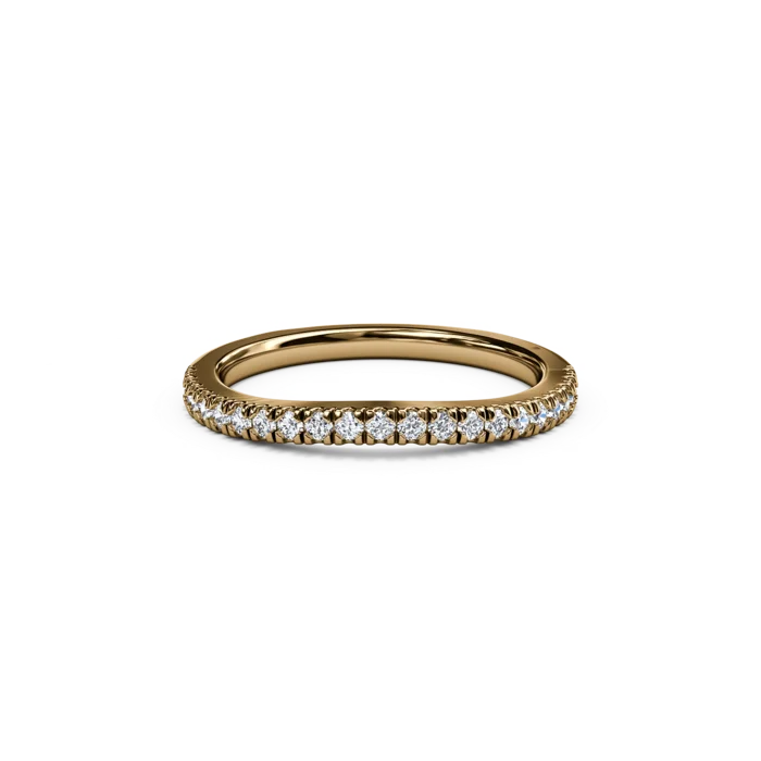 The Studio Collection Yellow Gold Prong Set Diamond Wedding Band