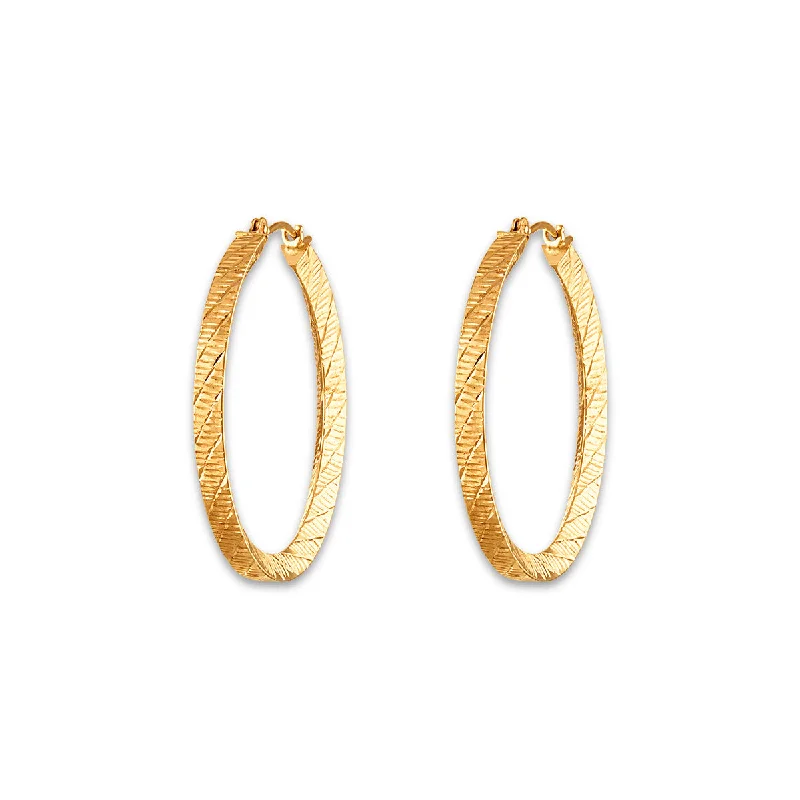 10KT Yellow Gold 30MM Hoop Earrings