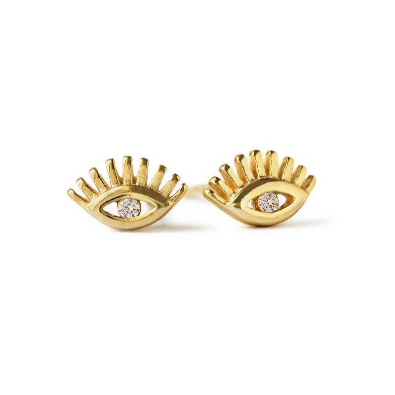 Hamsa Eye Stud Earrings