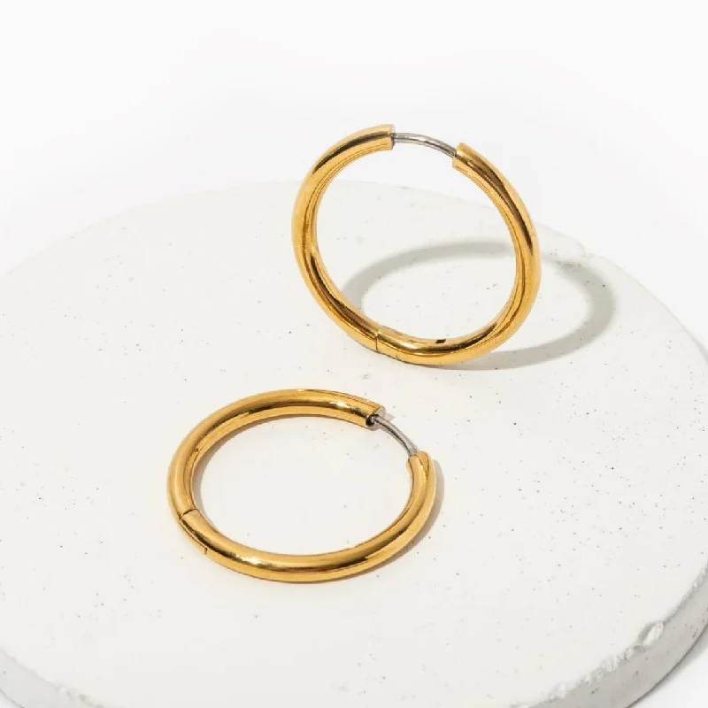 Large Rooftop Hoop Earrings