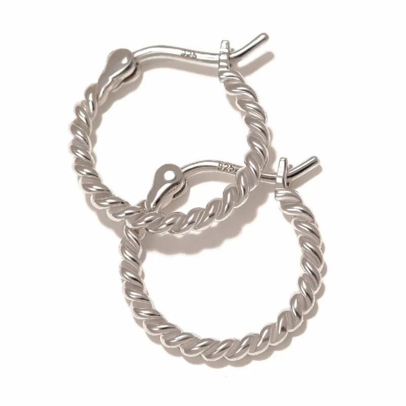 Twisted Rope Hoop Earrings