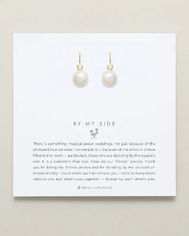 By My Side Pearl Drop Earrings