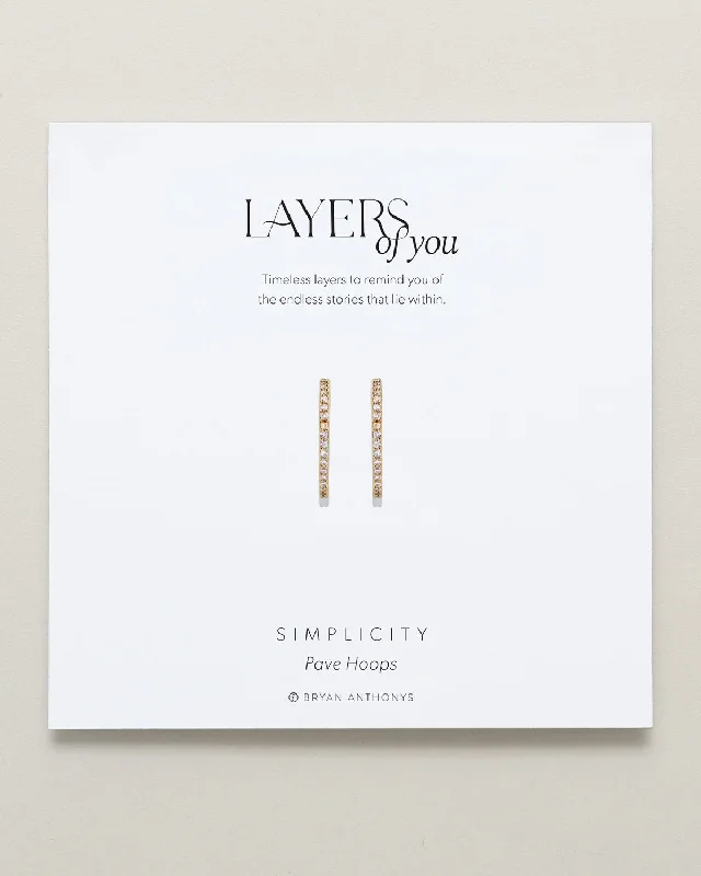 Simplicity Pave Hoop Earrings