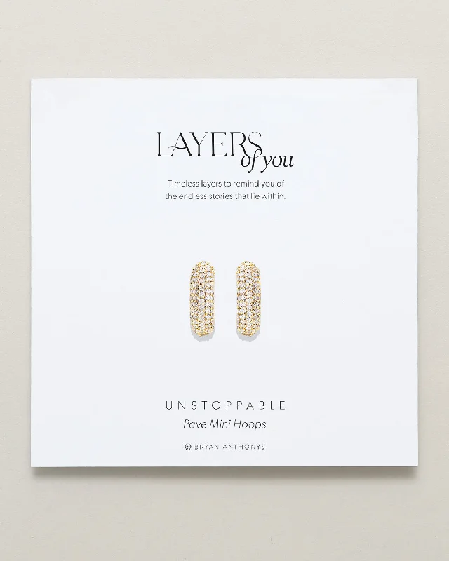 Unstoppable Pave Mini Hoop Earrings