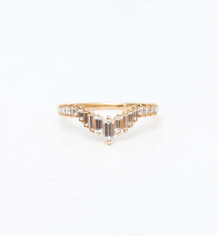 Art Deco Tiara Wedding Ring