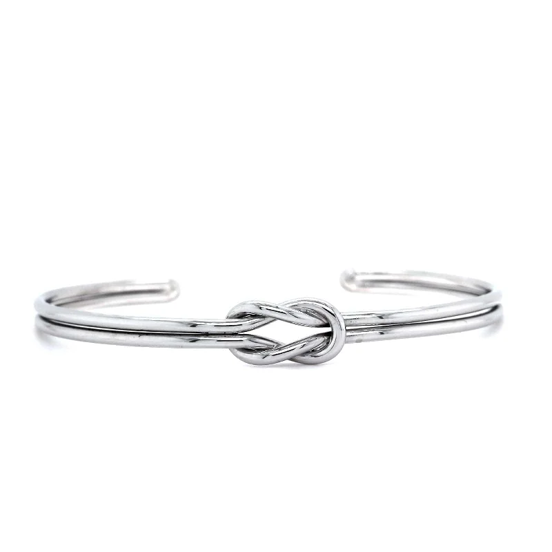 Sterling Silver Knot Cuff Bracelet