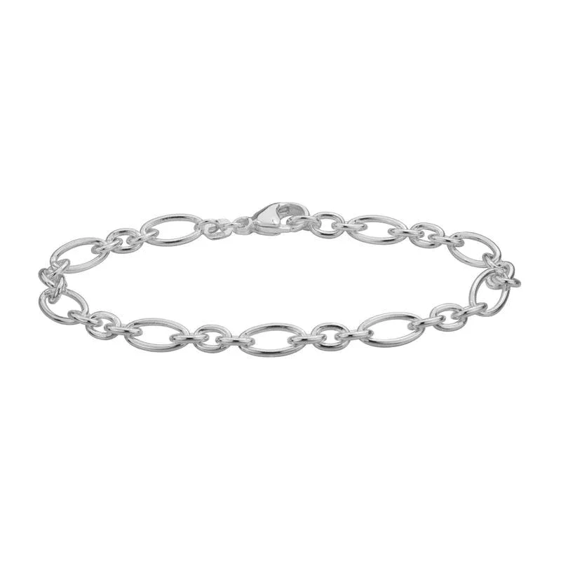 Sterling Silver Baroque Figaro Bracelet