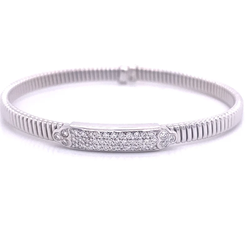 Bangle Diamond Bracelet in 18K White Gold (0.55ctw)