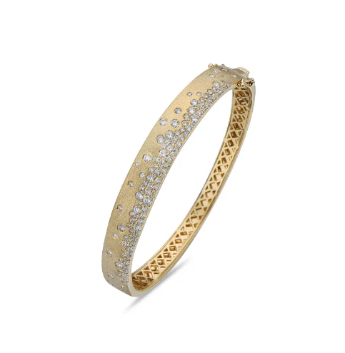 Celebration Bangle Diamond Bracelet in 14K Yellow Gold (.83ctw)