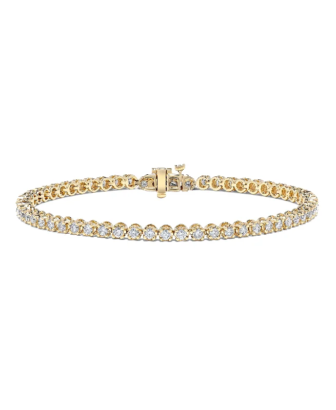 Bremer Jewelry Tennis Diamond Bracelet in 14K Yellow Gold (3.00ctw)