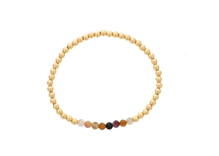 Dee Berkley 7 inch Bead Bracelet in Yellow Gold Filled