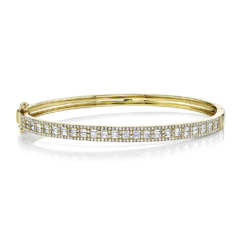 Double Row Baguette Bangle