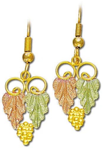 Landstrom's Black Hills Gold Grape Earrings