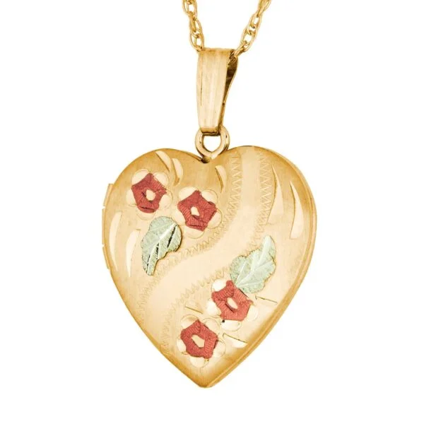 Landstrom's Black Hills Gold Heart Locket