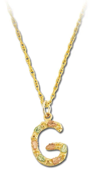 Landstrom's Black Hills Gold Initial Pendant - G