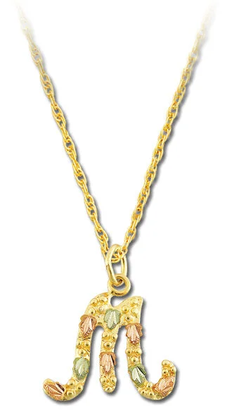 Landstrom's Black Hills Gold Initial Pendant - M