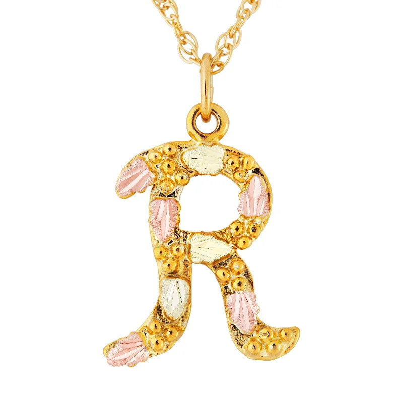 Landstrom's Black Hills Gold Initial Pendant - R